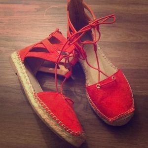 Coral Red sandals